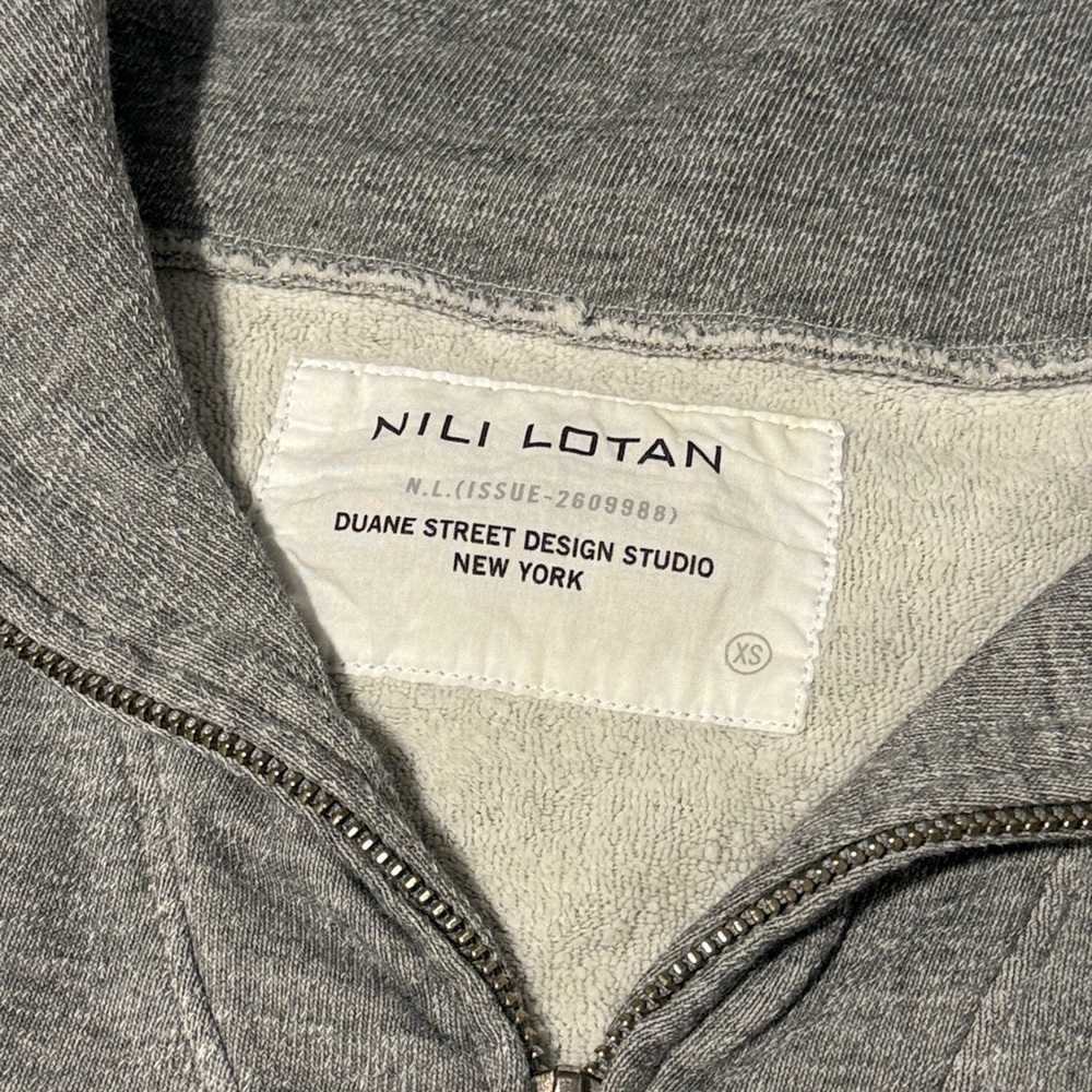 NILI LOTAN Gray Quarter-Zip Sweatshirt XS - Picture 4 of 6